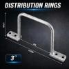 25 Pcs 3 Inch Cable Management D Ring Aluminum Distribution Ring, Sliver view 4