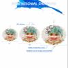 Sunflowers Gnomes Wind Spinner 3D Stainless Steel, 8 in Sun Shape Double Sided Hanging Wind Spinners, Summer Tropical Leaves Watermelon Garden Art Wind Sculpture for Yard Porch Front Door view 2