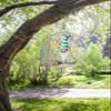 Starfish Gnomes Wind Spinner 3D Stainless Steel, 10 in Sun Shape Double Sided Hanging Wind Spinners, Summer Sandy Beach Ocean Waves Garden Art Wind Sculpture for Yard Porch Front Door view 3
