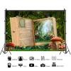 15x10ft Fairy Tale Books Backdrop Once Upon A Time Enchanted Forest Backdrops for Princess Birthday Baby Shower Wedding Party Decorations Magic Book Romantic Story Birthday Backdrop view 3