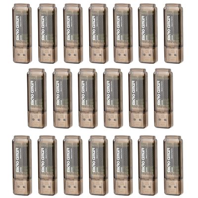 INLAND Micro Center Super Speed 20 Pack 32GB USB 3.0 Flash Drive Memory Stick Thumb Drive Data Storage Jump Drive Bulk, Much Faster Than USB2.0 Flash Drive, Brown