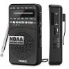 PRUNUS NOAA Weather Radio AM FM, Battery Powered Radio by AA, Transistor Radios, Earphone Jack, Portable Radio AM FM WB for Emergency, Hurricane, Floods, Snowstorms view 1