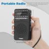 PRUNUS NOAA Weather Radio AM FM, Battery Powered Radio by AA, Transistor Radios, Earphone Jack, Portable Radio AM FM WB for Emergency, Hurricane, Floods, Snowstorms view 4