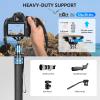 SIRUI AM-404FL Camera Monopod with Feet, 74.8 Inch Aluminum Video Monopod with Removable Base, Slim and Lightweight, Max Load 26.4lbs, 360Panorama Panning, 4-Section for Canon Nikon Sony view 3