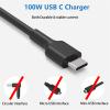 100W 90W USB C Laptop Charger for Lenovo Thinkpad Carbon x1 5th 6th Gen IdeaPad 13" 720 Y400 Y500 P580 P500 Yoga 370 X280 X390 X395 910 920 ThinkPad X1 Power Cord for HP Spectre Envy Chromebook X360 view 2