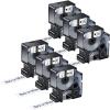 KCMYTONER 6 Pack Compatible for Dymo D1 Label Maker Tape 53713 S0720930 Black on White Label Tape 24mm 1 Inch for LabelManager 400 450 450D 500TS PnP Wireless PC II view 1