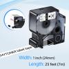 KCMYTONER 6 Pack Compatible for Dymo D1 Label Maker Tape 53713 S0720930 Black on White Label Tape 24mm 1 Inch for LabelManager 400 450 450D 500TS PnP Wireless PC II view 3