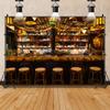 12x8ft Bar Photo Backdrops Wine Cafe Restaurant Drink Shelf Photography Backdrops for Friendsmas Party Urban Club Speakeasy Room Wall Art Photo Backgrounds Videos Photo Backdrop view 1