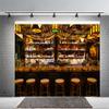 12x8ft Bar Photo Backdrops Wine Cafe Restaurant Drink Shelf Photography Backdrops for Friendsmas Party Urban Club Speakeasy Room Wall Art Photo Backgrounds Videos Photo Backdrop view 2