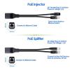 DAGIJIRD 2PCS PoE Injector and PoE Splitter Kit with 5.5x2.1 mm DC Connector RJ45 Power Over Ethernet view 4