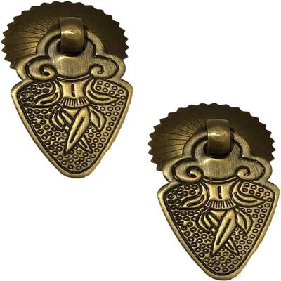 CekoCk knobs,Cabinet Handle Kitchen for 2pcs Cabinet Drawer Pulls Handles Vintage Copper Funiture Knobs Dresser Door Handle(Bronze) (Color : Copper) (Color : Bronze)