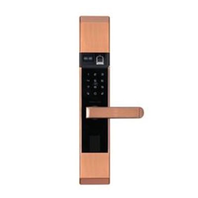 HAvern Smart Lock Fingerprint Password Card Key Unlocking Smart Biometric Fingerprint Door Lock Electronic Digital Lock (Color : Rojo)