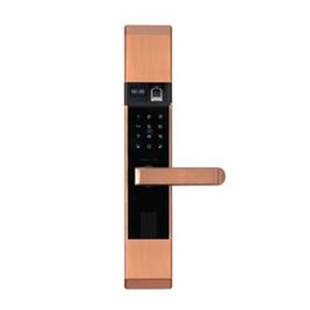 HAvern Smart Lock Fingerprint Password Card Key Unlocking Smart Biometric Fingerprint Door Lock Electronic Digital Lock (Color : Rojo)