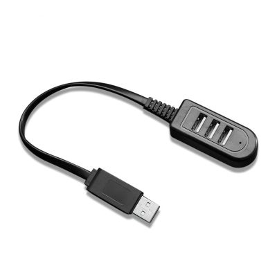 3 Port USB Splitter 3A Charger Converter Char/ging Extension Cable Digital Device Expansion Multi-Port Hub Data Cable Accessories (Color : Black 30cm)