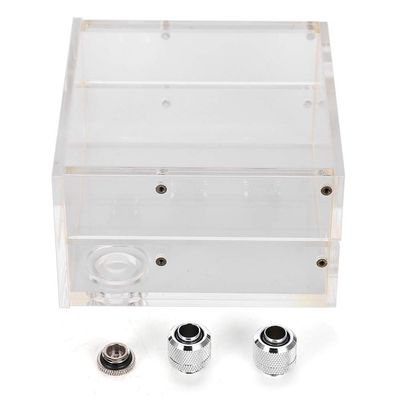 1 25L Water Cooling for case Cooling Reservoir All Transparent Acrylic Computer Water for case, Water Cooling for case, Easy to Install and Maintain, for PC CPU Water Block