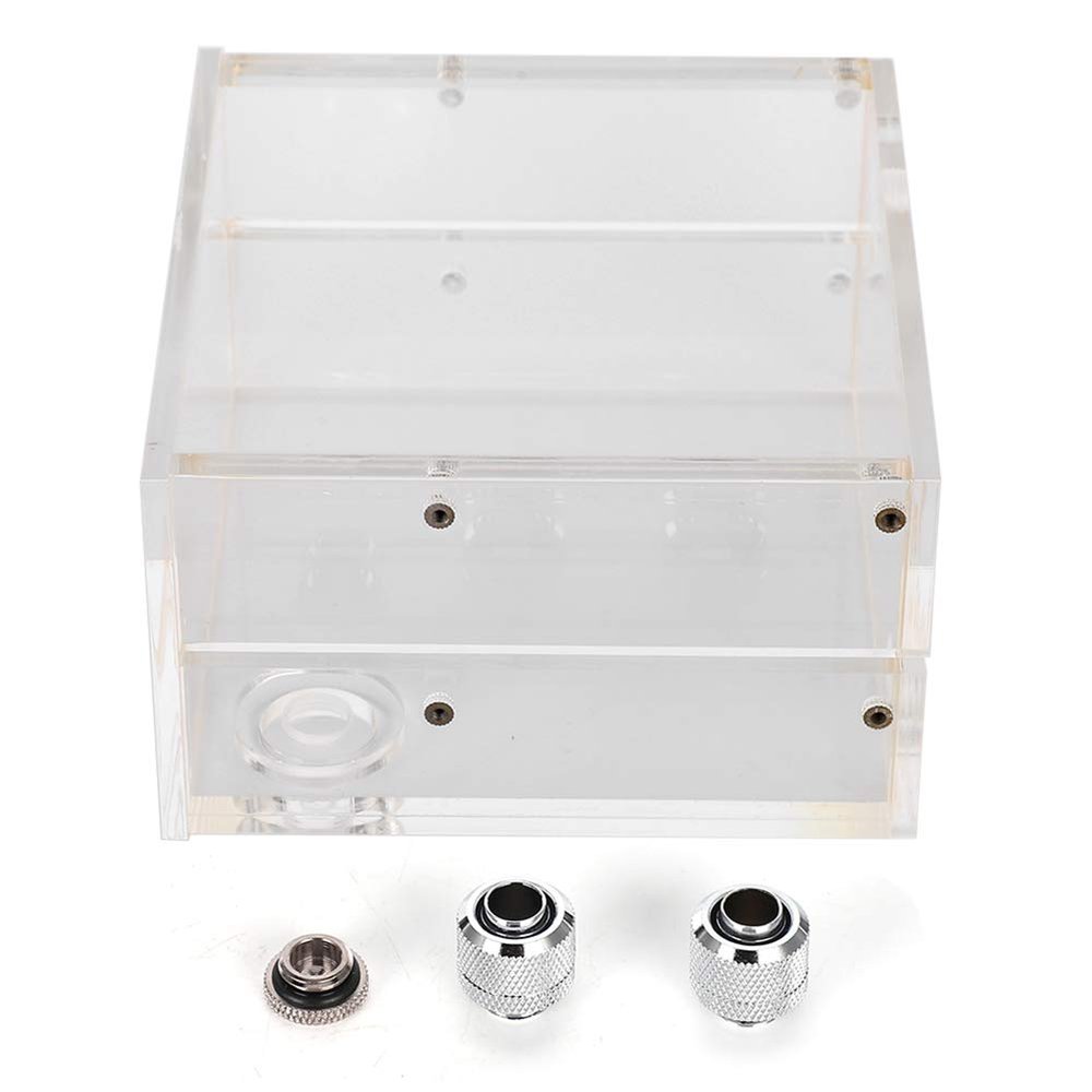 1 25L Water Cooling for case Cooling Reservoir All Transparent Acrylic Computer Water for case, Water Cooling for case, Easy to Install and Maintain, for PC CPU Water Block
