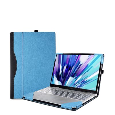 15.6-inch Laptop Cover Case for ASUS VivoBook 15 X1502 M1502 X1504 X1500,Detachable PU Leather Protective Shell Laptop Sleeve Accessory Bag (Light Blue)