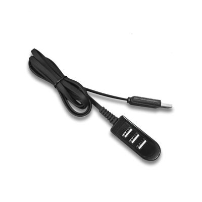 3 Port Usb Splitter 3A Charger Converter Char/ging Extension Cable Digital Device Expansion Multi-port Hub Data Cable Accessories (Color : Black 120cm)
