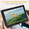 14.1" HD Swivel Portable DVD Player - Region-Free, Long Battery Life, Dual Speakers (Black) view 3