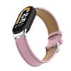 HOPMC Fashion Metal Connector Lychee Grain Leather Strap Replacement Wristbands Strap Compatible for Xiaomi Mi Smart Band 8 /8NFC Not included Tracker  (Pink) view 4