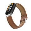 HOPMC Fashion Metal Connector Lychee Grain Leather Strap Replacement Wristbands Strap Compatible for Xiaomi Mi Smart Band 8 /8NFC Not included Tracker  (Brwon) view 4