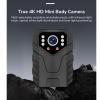 Yoidesu Mini Body Camera with Audio and Video Recording, 4K Body Worn Cam with 180 Rotating Lens, Police Body Cam Wearable Security Cam for Law Enforcement Guard (US) view 2