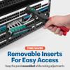Everest 24 Port Keystone Patch Panel (4-Pack) - Removable 6-Port Panels - Use with Slim Profile Keystones ONLY (Wider Jacks May not fit Side by Side) view 3