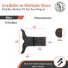 4 Pack 4" Black Wrought Iron Hinges - Hand Forged Wrought Iron Door Hinges  Handmade Rustic Iron Hinges for Farmhouse Shutters, Chests, Barn Doors, Shutter and Gates  The Farmhouse Series view 2