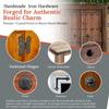 4 Pack 4" Black Wrought Iron Hinges - Hand Forged Wrought Iron Door Hinges  Handmade Rustic Iron Hinges for Farmhouse Shutters, Chests, Barn Doors, Shutter and Gates  The Farmhouse Series view 3