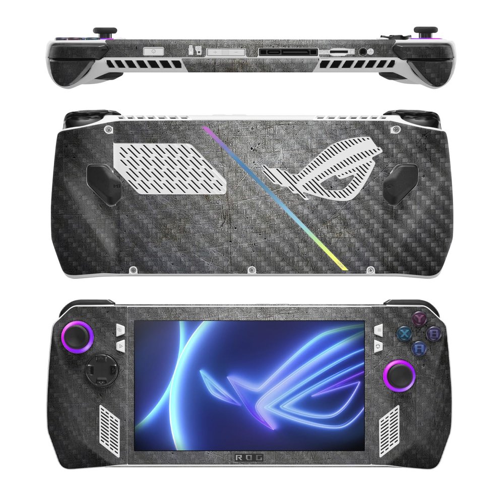 MightySkins Carbon Fiber Skin Compatible with Asus ROG Ally - Scratched Up | Protective, Durable Textured Carbon Fiber Finish | Easy to Apply