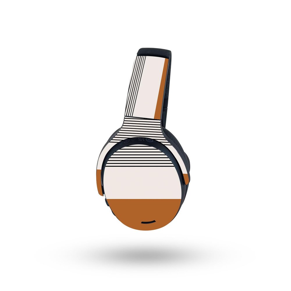 MightySkins Skin Compatible with Skullcandy Crusher ANC 2 - Neutral Stripes | Protective, Durable, and Unique Vinyl Decal wrap Cover | Easy to Apply, Remove, and Change Styles