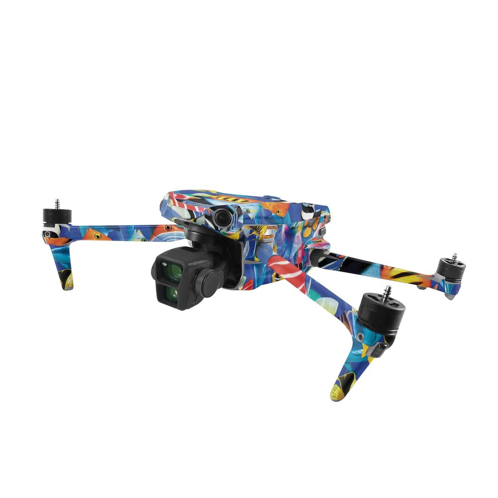 MightySkins Skin Compatible with DJI Air 3 - Tropical Fish | Protective, Durable, and Unique Vinyl Decal wrap Cover | Easy to Apply, Remove, and Change Styles