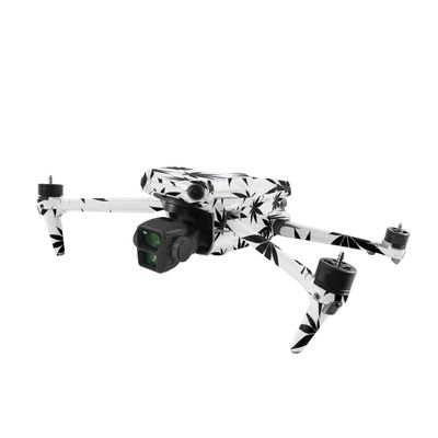MightySkins Skin Compatible with DJI Air 3 - Pot Leaves Black | Protective, Durable, and Unique Vinyl Decal wrap Cover | Easy to Apply, Remove, and Change Style