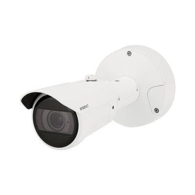 Hanwha XNO-C7083R 4MP IR ICR extremeWDR Outdoor Network H.265 PoE Bullet Camera with 2.8~10mm (3.6X) Motorized Varifocal Lens,White/Aluminum + PC
