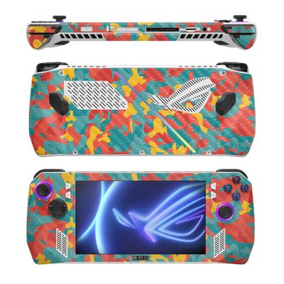 MightySkins Carbon Fiber Skin Compatible with Asus ROG Ally - Wild Camouflage | Protective, Durable Textured Carbon Fiber Finish | Easy to Apply