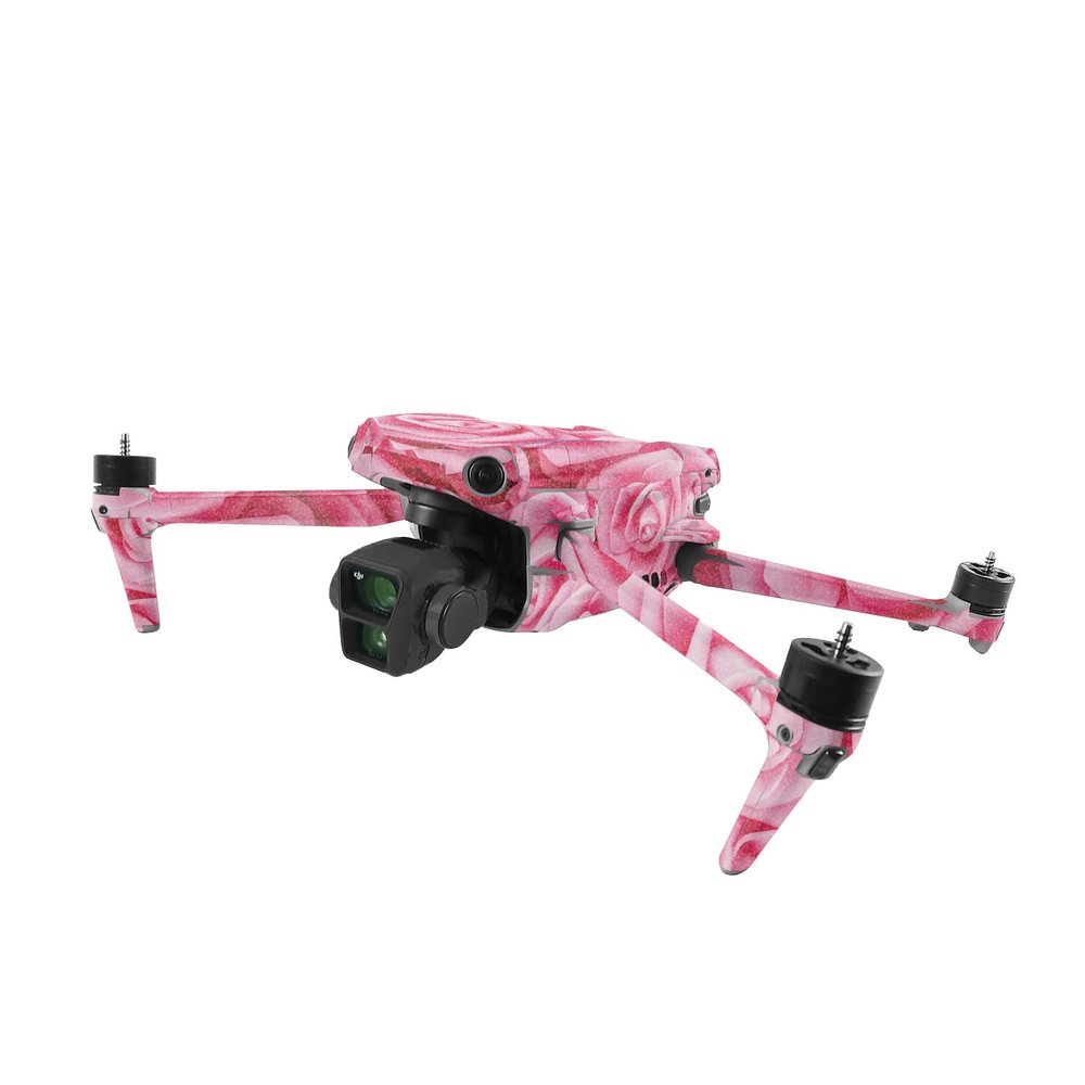 MightySkins Glossy Glitter Skin Compatible with DJI Air 3 - Super Pink Roses | Protective, Durable High-Gloss Glitter Finish | Easy to Apply