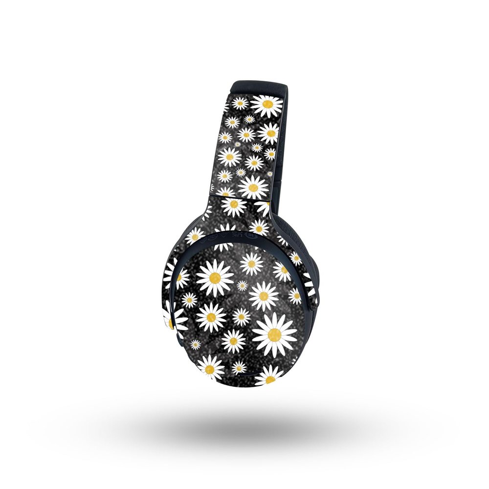 MightySkins Glossy Glitter Skin Compatible with Skullcandy Crusher ANC 2 - Daisies | Protective, Durable High-Gloss Glitter Finish | Easy to Apply, Remove, and Change Styles