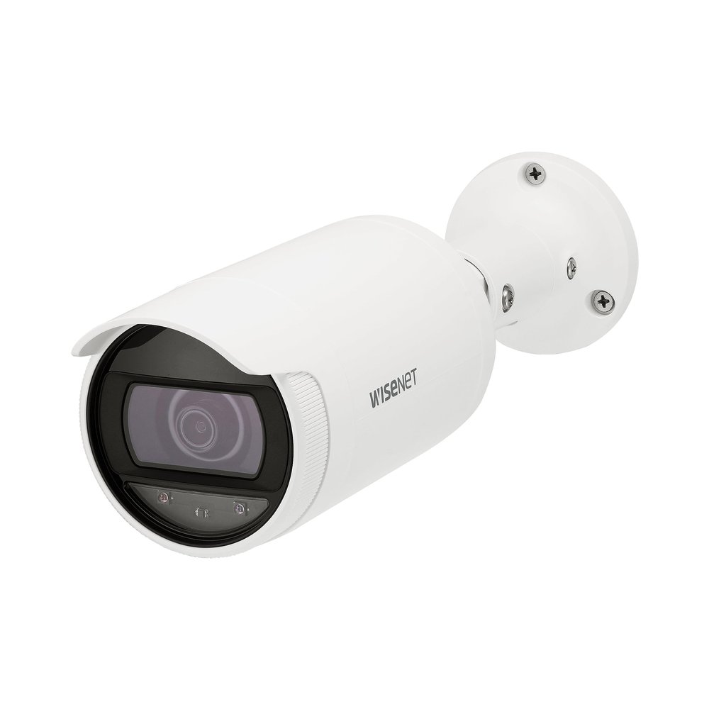 Hanwha ANO-L7012R 4MP IR WDR ICR Outdoor Network H.265 PoE Bullet Camera with 3mm Fixed Lens, White/Plastic