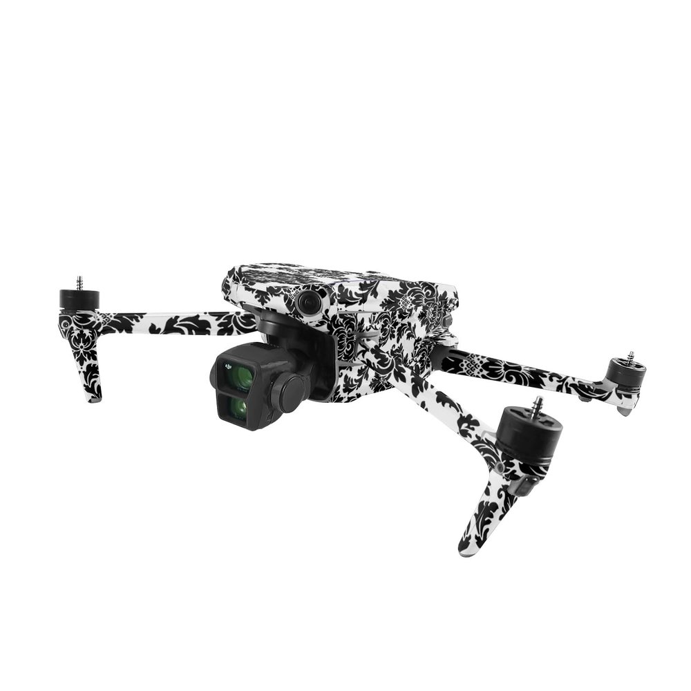 MightySkins Skin Compatible with DJI Air 3 - Vintage Damask | Protective, Durable, and Unique Vinyl Decal wrap Cover | Easy to Apply, Remove, and Change Styles