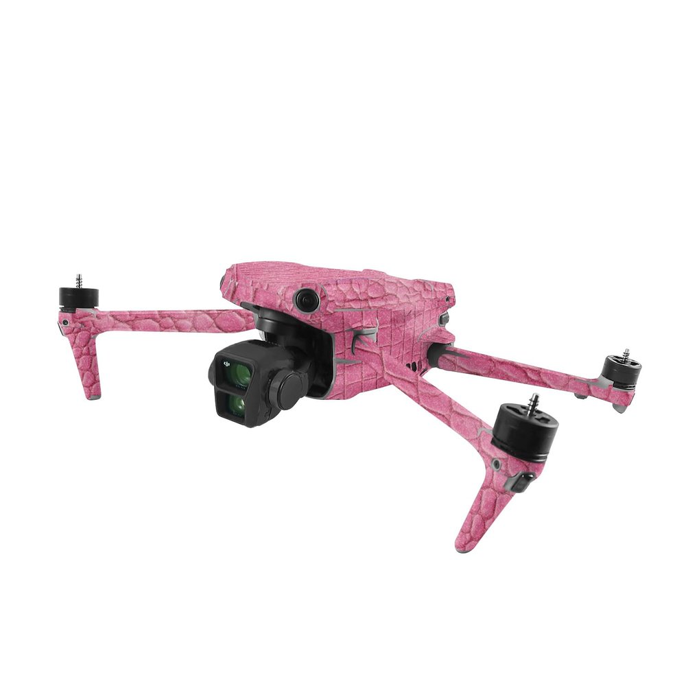 MightySkins Glossy Glitter Skin Compatible with DJI Air 3 - Pink Gator Skin | Protective, Durable High-Gloss Glitter Finish | Easy to Apply