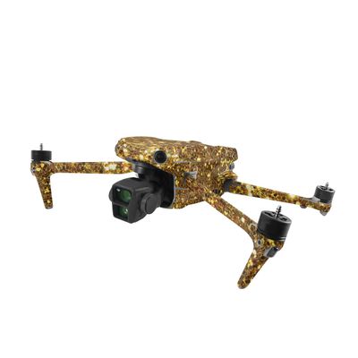 MightySkins Skin Compatible with DJI Air 3 - Gold Dazzle | Protective, Durable, and Unique Vinyl Decal wrap Cover | Easy to Apply, Remove, and Change Styles