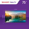 Sharp Roku TV 4K Ultra HD with HDR10 (75") view 2