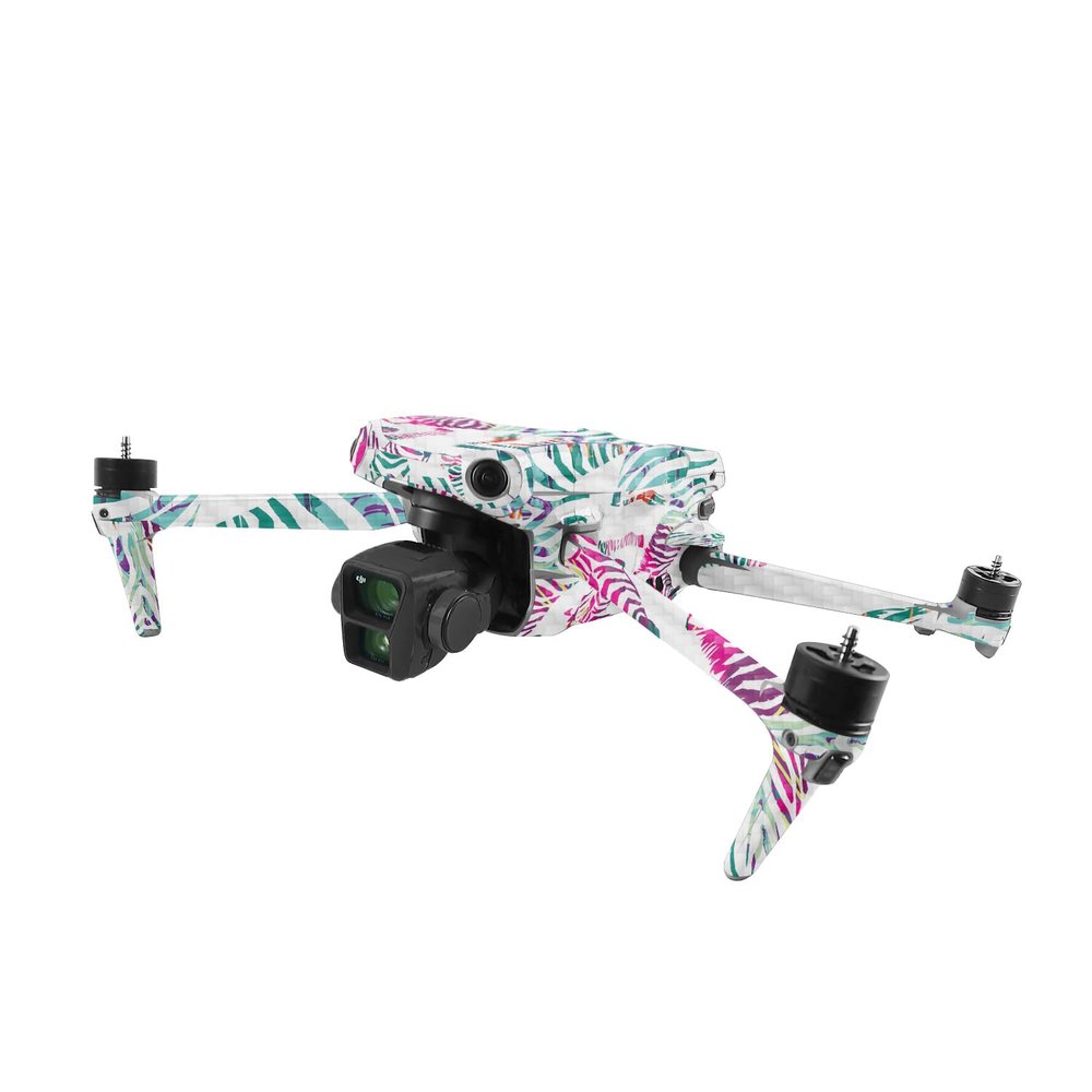 MightySkins Carbon Fiber Skin Compatible with DJI Air 3 - Zebra Mosaic | Protective, Durable Textured Carbon Fiber Finish | Easy to Apply