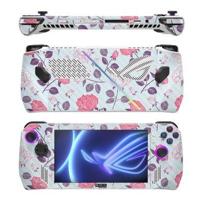 MightySkins Carbon Fiber Skin Compatible with Asus ROG Ally - Vintage Floral | Protective, Durable Textured Carbon Fiber Finish | Easy to Apply