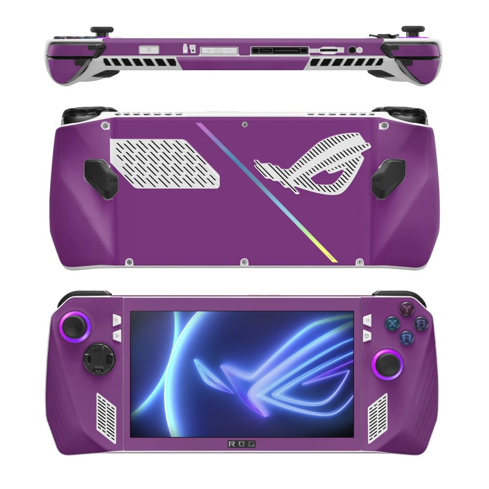 MightySkins Skin Compatible with Asus ROG Ally - Solid Purple | Protective, Durable, and Unique Vinyl Decal wrap Cover | Easy to Apply, Remove, and Change Styles