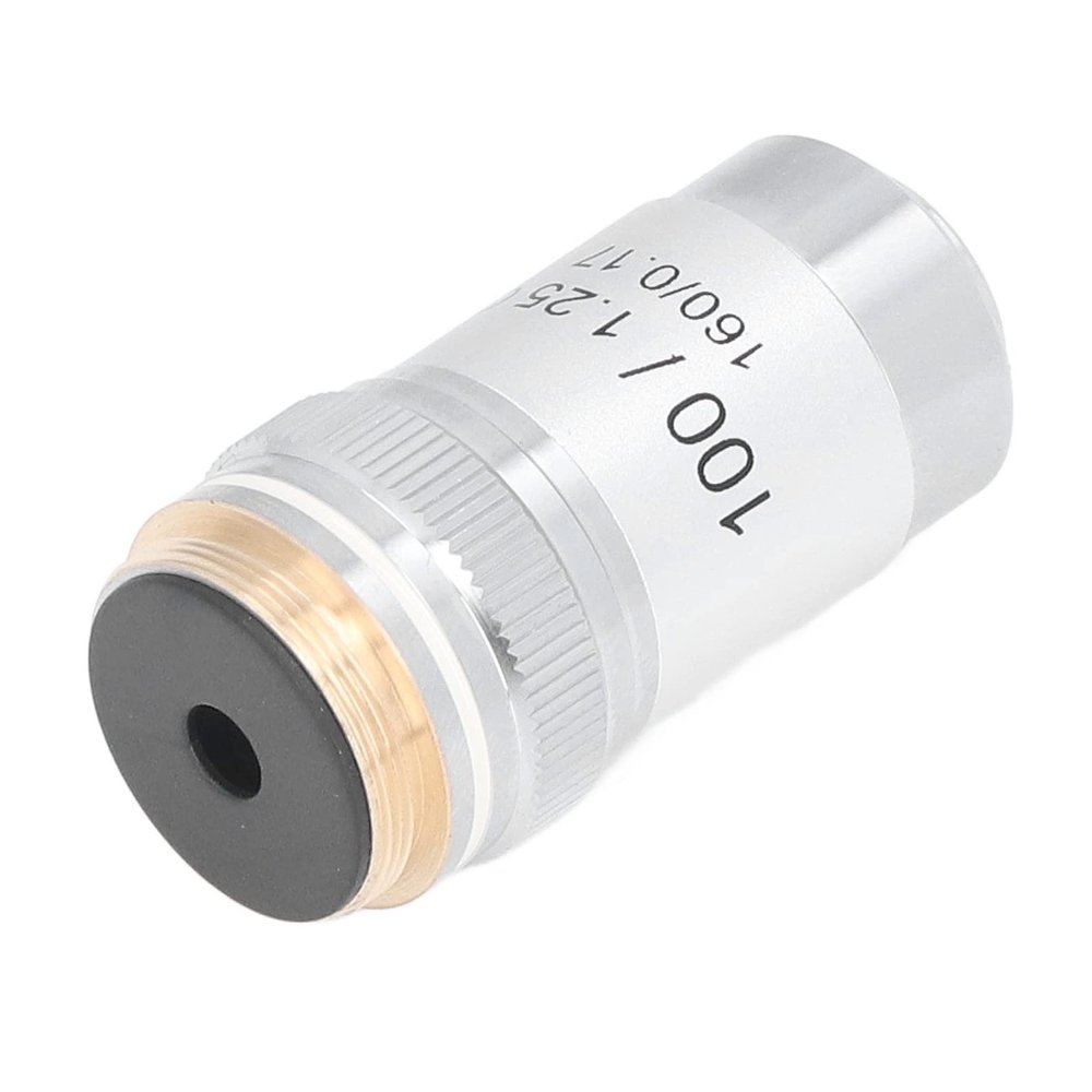 100X Objective, Microscope Objective, 100X Achromatic Microscope Objective Lens High Magnification 20.2mm Interface Thread for,