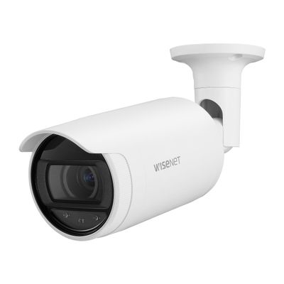 Hanwha ANO-L7082R 4MP IR ICR WDR Outdoor Network H.265 PoE Bullet Camera with 3.3~10.3mm(3.1x) Motorized Varifocal Lens, White Color, Plastic