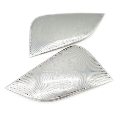 alittlepanda Interior Matte Silver Front Door Speaker Round Cover Mesh Grille Designed for Model Y