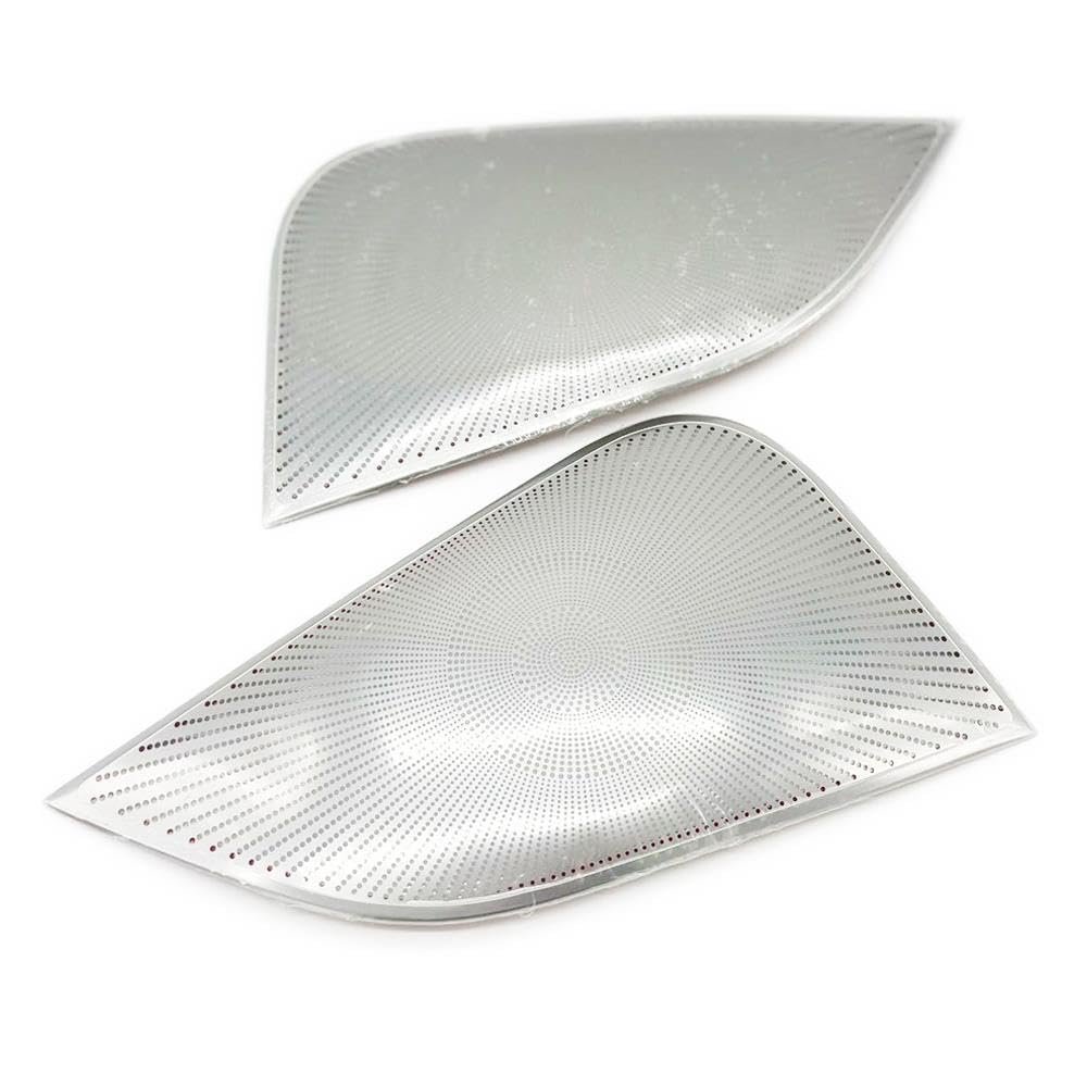 alittlepanda Interior Matte Silver Front Door Speaker Round Cover Mesh Grille Designed for Model Y