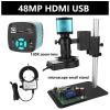 VAKUUM Lab Microscope Slides Digital Microscope for Electronics 48MP 4K USB HDMI VGA Video Camera 180X 130X Lens Microscope Parts (Color : AZ5K-48MP Stand) view 2